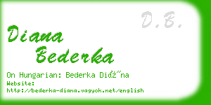 diana bederka business card